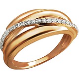Женское золотое кольцо с куб. циркониями, 1711933