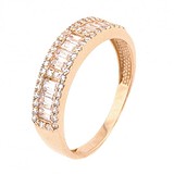 Золота обручка з куб. цирконіями, 1726269