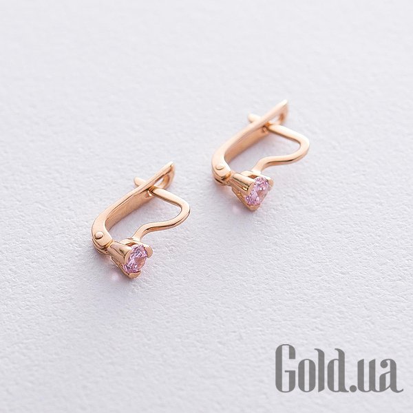 

Детские серьги Украина, Золотые серьги с куб. циркониями