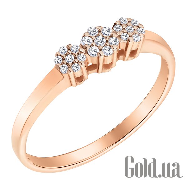 

Кольцо Украина, Женское золотое кольцо с бриллиантами, 16.5