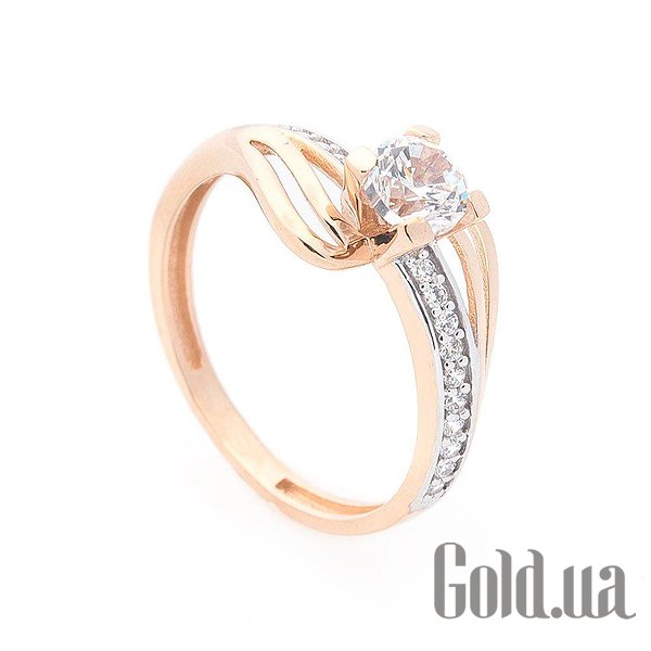 

Кольцо Украина, Золотое кольцо с куб. циркониями, 17.5