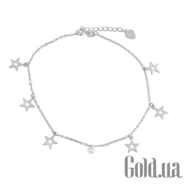 

Браслет на ногу Fresh Jewelry, Серебряный браслет на ногу с куб. цирконием, 23