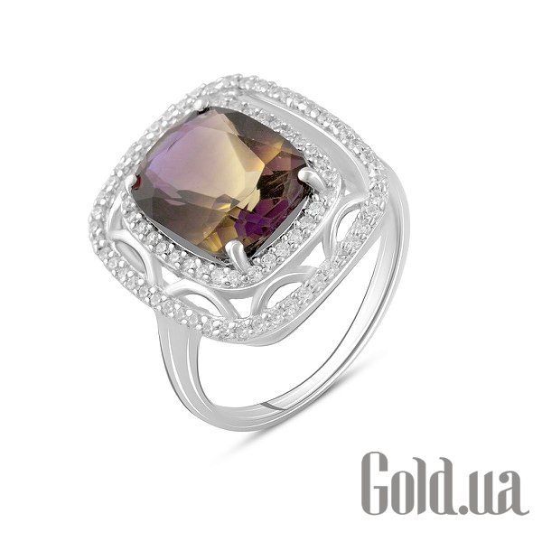 

Женские кольца Fresh Jewelry, Женское серебряное кольцо с куб. циркониями и синт. аметрином, 19
