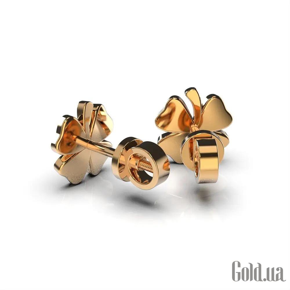 Золотые серьги с бриллиантами lun311982421 – изображение 4