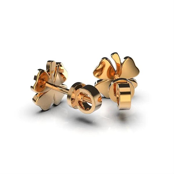 Золотые серьги с бриллиантами lun311982421 – изображение 4