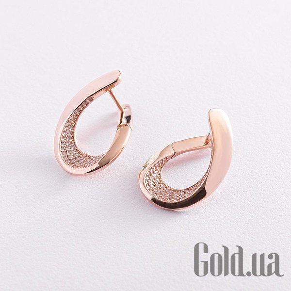 

Серьги Украина, Золотые серьги с куб. циркониями