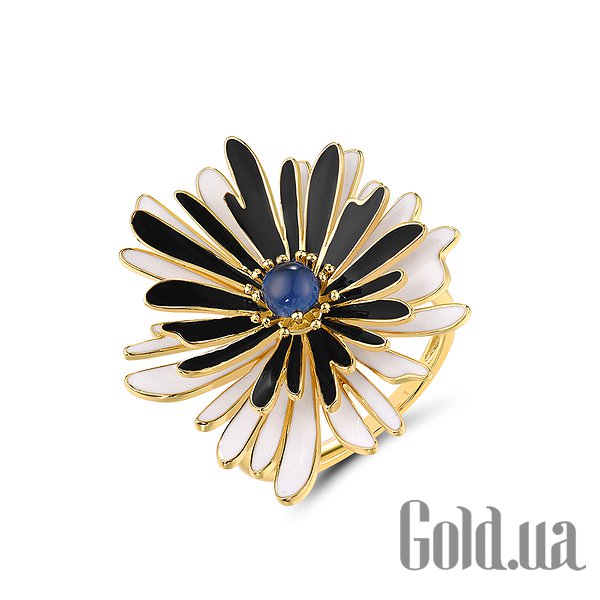 

Женские кольца Lurie Jewelry, Женское серебряное кольцо с ювелирным стеклом и эмалью в позолоте, 16.5