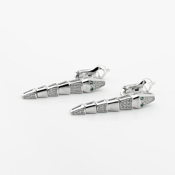 Серебряные серьги с куб. циркониями DIA3203239