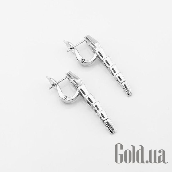 Серебряные серьги с куб. циркониями DIA3203239 – изображение 2