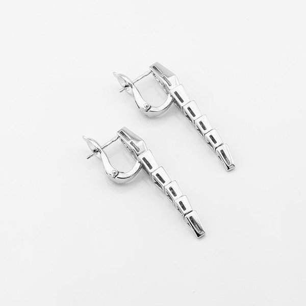 Серебряные серьги с куб. циркониями DIA3203239 – изображение 2