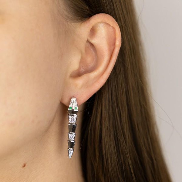 Серебряные серьги с куб. циркониями DIA3203239 – изображение 3