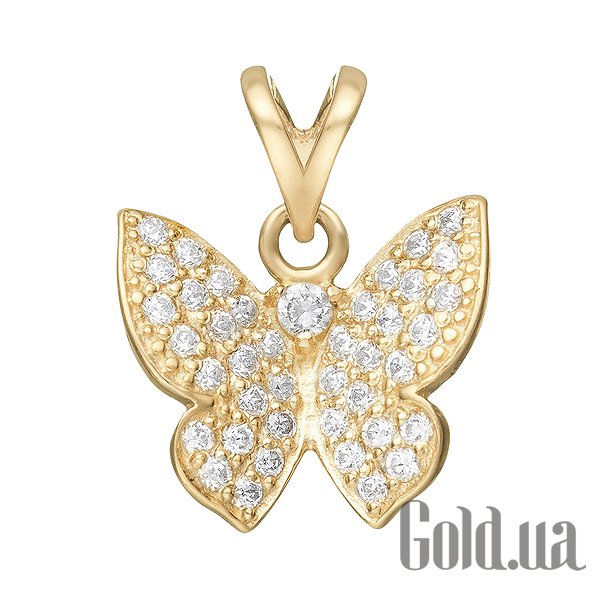 

Женский кулон Украина, Золотой кулон с куб. циркониями