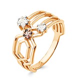 Женское золотое кольцо с куб.циркониями, 1512510