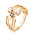 Женское золотое кольцо с куб.циркониями - фото 1