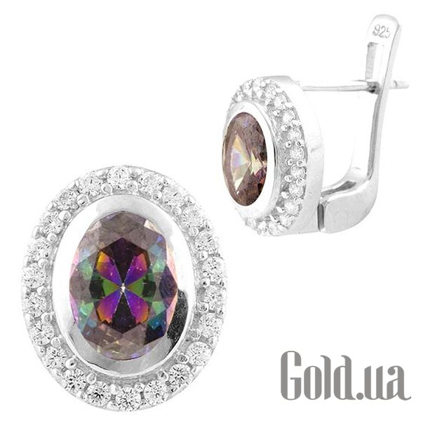 

Серьги Fresh Jewelry, Серебряные серьги с топазами и куб.циркониями
