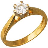 Золотое кольцо с бриллиантом, 1619518