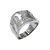 Женское серебряное кольцо с куб. циркониями, 1621054