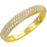Золотое обручальное кольцо с куб. циркониями, 1628990