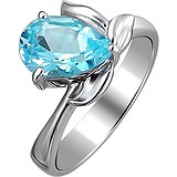 Женское серебряное кольцо с топазом, 1671230