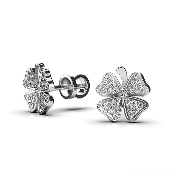 Золотые серьги с бриллиантами lun311971121 – изображение 3