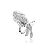 Женское серебряное кольцо с куб. циркониями, 700478