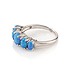 Женское серебряное кольцо с синт. опалами - фото 2