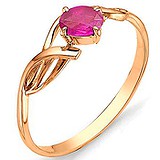Женское золотое кольцо с рубином, 1554495