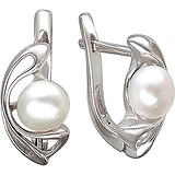 Срібні сережки з культів. перлами, 1609279