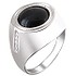 Мужское серебряное кольцо с куб. циркониями и ониксом - фото 1
