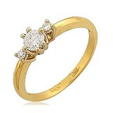 Золотое кольцо с бриллиантами, 1619519