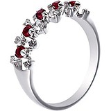Женское золотое кольцо с бриллиантами и рубинами, 1622079