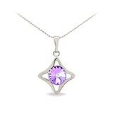 Кулон з ланцюжком з кристалом Swarovski, 1626431
