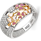 Kabarovsky Золотое кольцо с бриллиантами и эмалью, 1647679