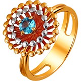 Женское золотое кольцо с топазом, 1654335