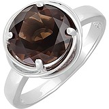 Женское серебряное кольцо с раухтопазом, 1655103