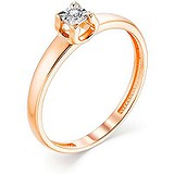 Золотое кольцо с бриллиантом, 1667647