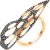 Женское золотое кольцо с бриллиантами и топазами, 1673279