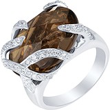 Женское золотое кольцо с раухтопазом и бриллиантами, 1686079