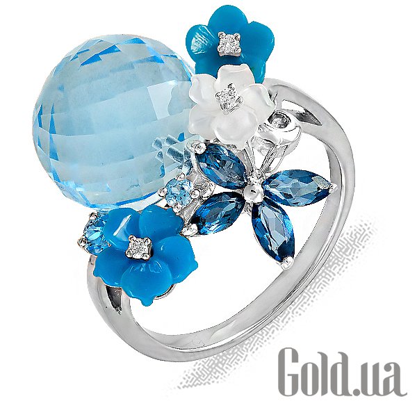 

Кольцо Lurie Jewelry, Женское золотое кольцо с бриллиантами и драгоценными камнями