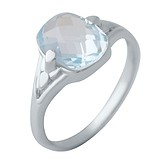 Женское серебряное кольцо с топазом, 1727295