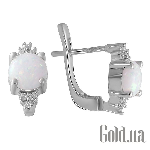 

Серьги Fresh Jewelry, Серебряные серьги с куб. циркониями и опалами
