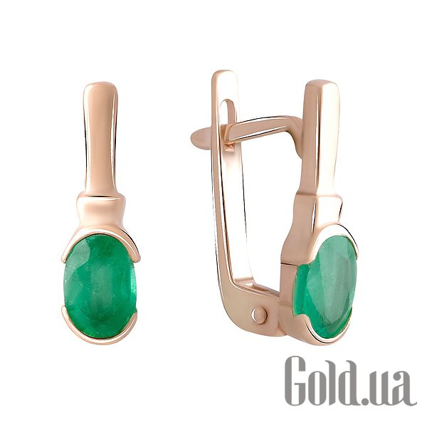 

Серьги Fresh Jewelry, Золотые серьги с изумрудами
