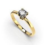 Золотое кольцо с бриллиантом, 1768255