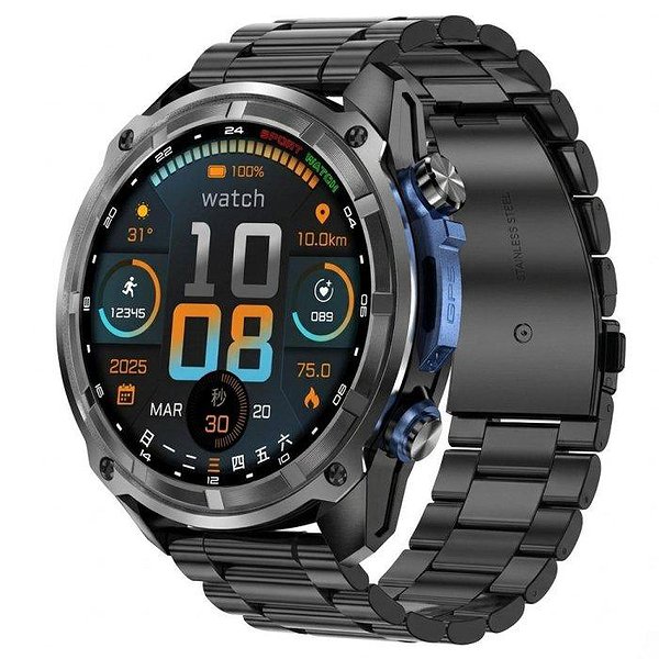 UWatch Смарт часы Smart Navigation Pro Steel Black с GPS 3905 bt3905