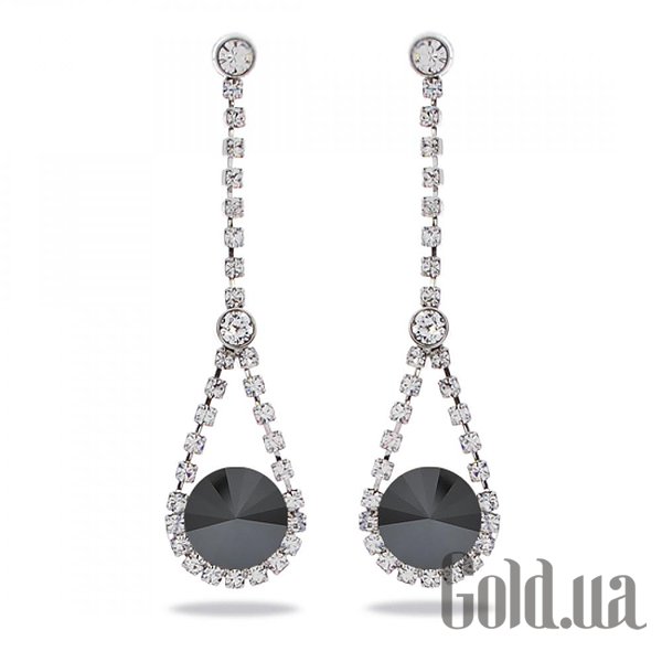 

Серьги с подвесками Kobi, Стальной, Серьги с кристаллами Swarovski