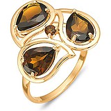 Женское золотое кольцо с раухтопазами, 1603392