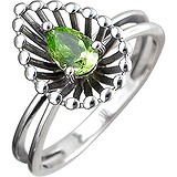 Женское серебряное кольцо с хризолитом, 1618496
