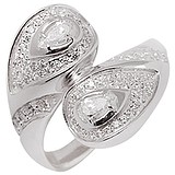 Женское серебряное кольцо с куб. циркониями, 1621056