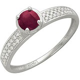 Женское золотое кольцо с бриллиантами и рубином, 1638720