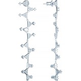Срібні сережки з куб. цирконіями, 1675840